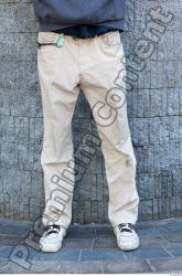 Leg Man White Casual Trousers Average